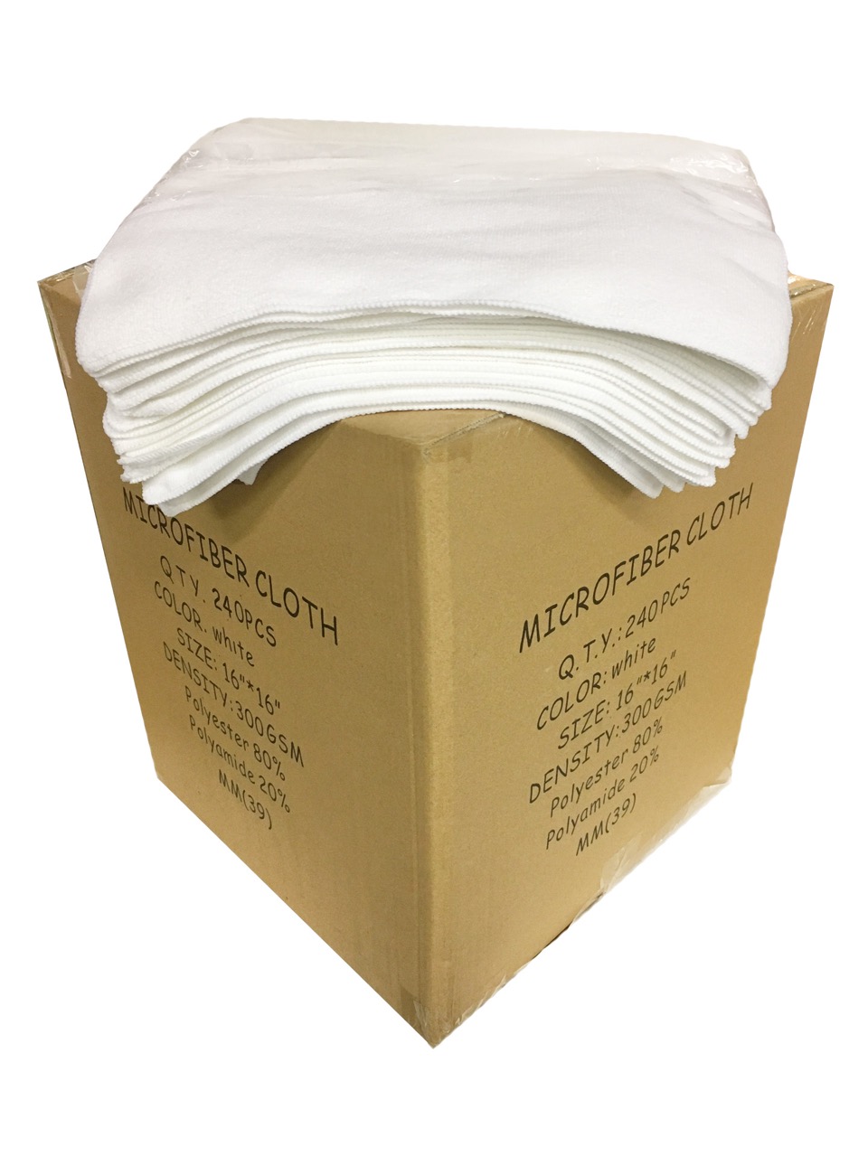 240 Ct. Box 14x14 Microfiber Cloth, Professional, 300GSM
