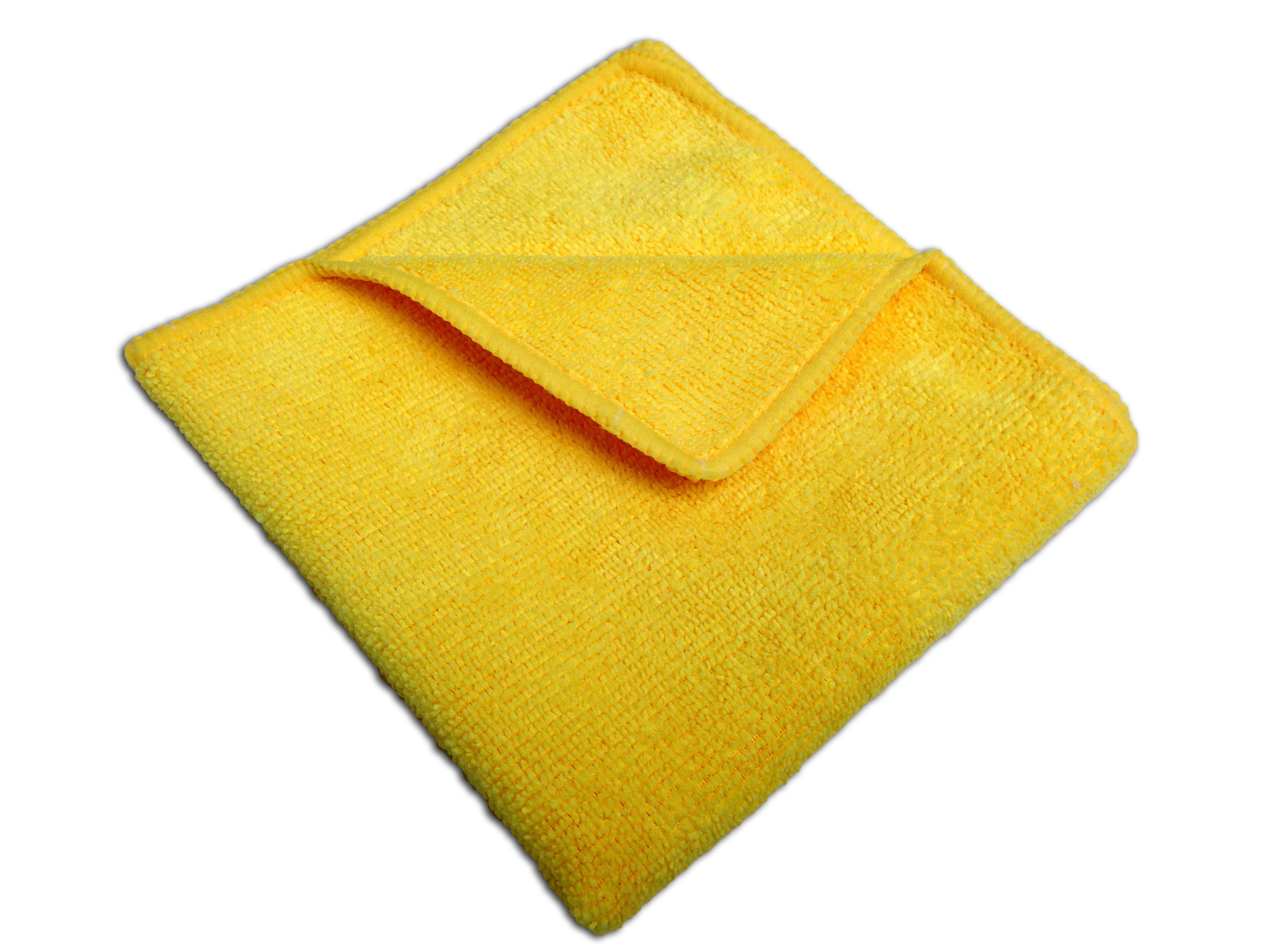 240 Case 12"x12" Economy Grade Microfiber Cleaning Cloths/Auto 220GSM Yellow 