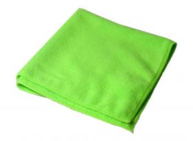 240 Case 12"x12" Economy Grade Microfiber Cleaning Cloths/Auto 220GSM Green 